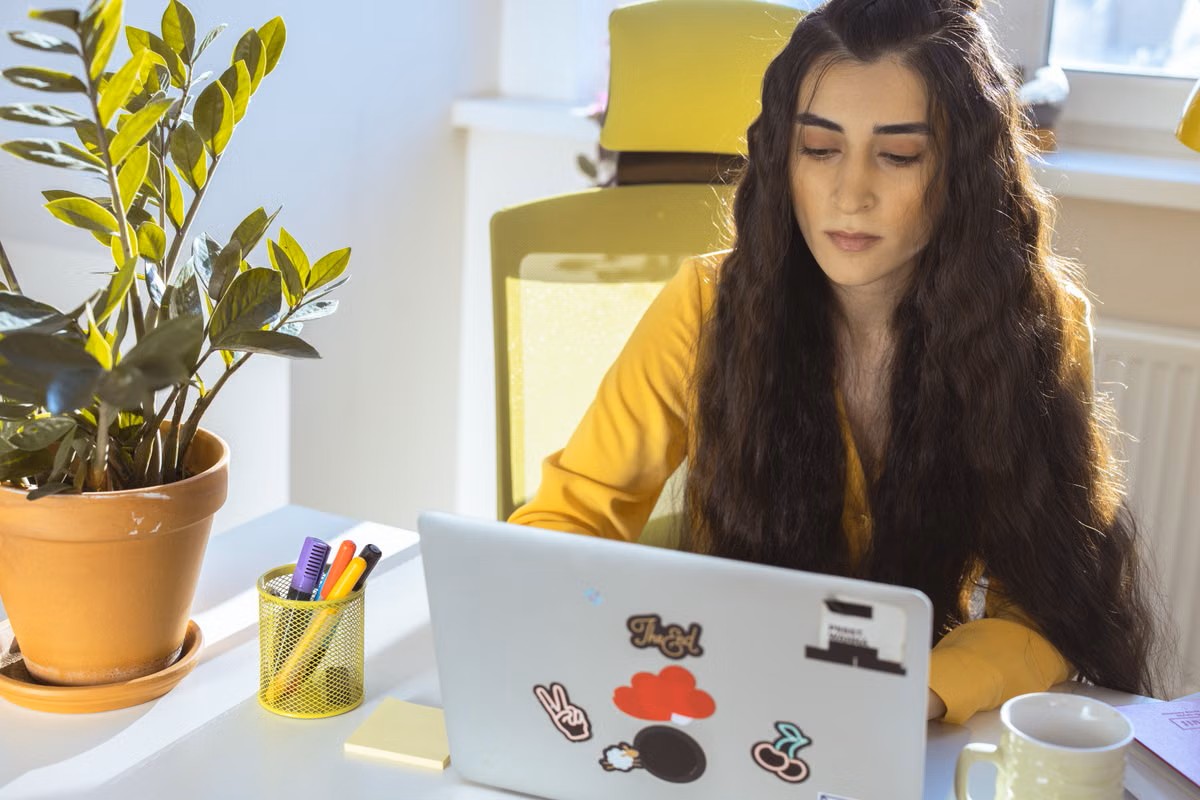 Professional using an AI tool